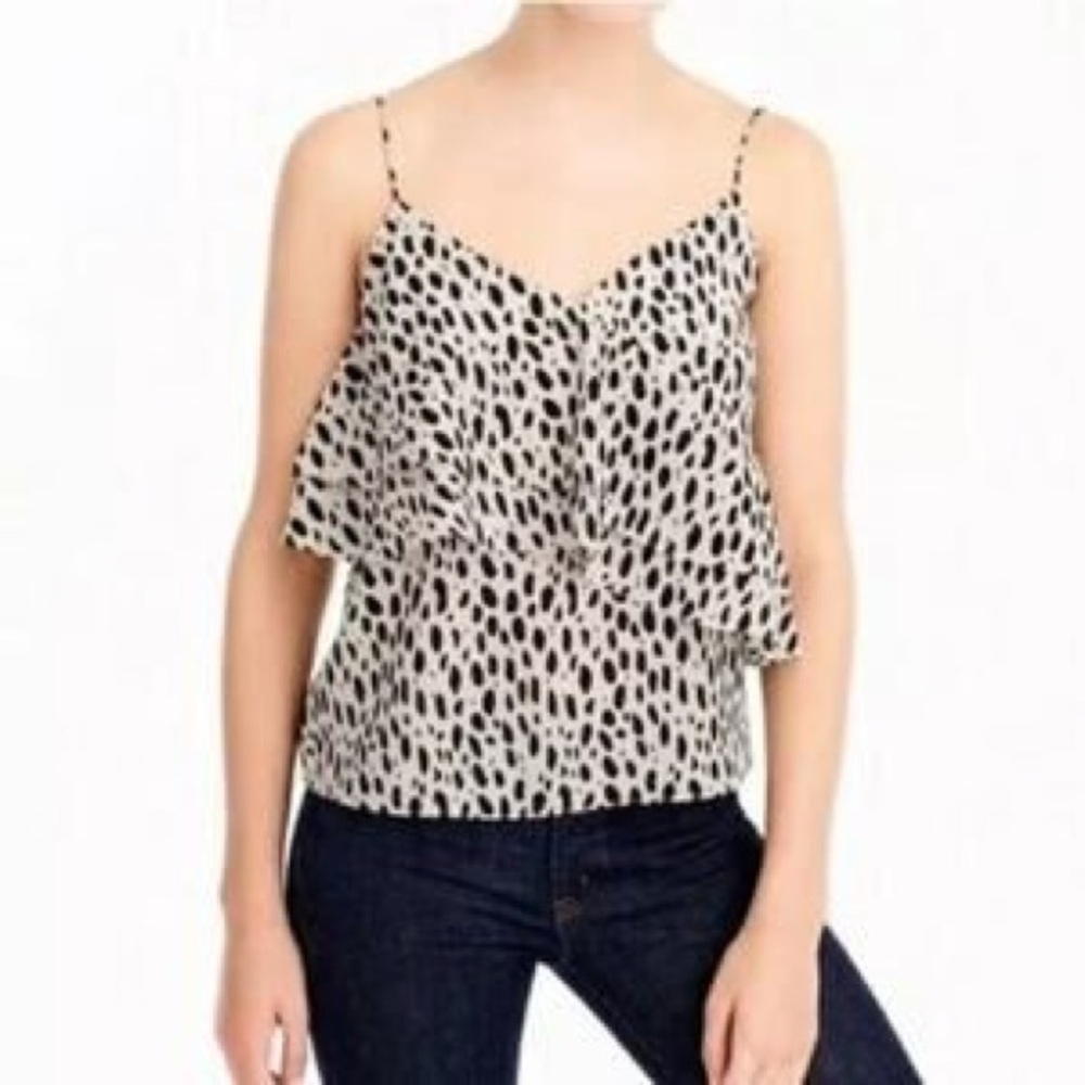 NWT Jcrew silky ruffled cami